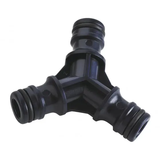 Ieftin Racord Triplu Plastic Pt.Furtun De Gradina 1/2", Ferro