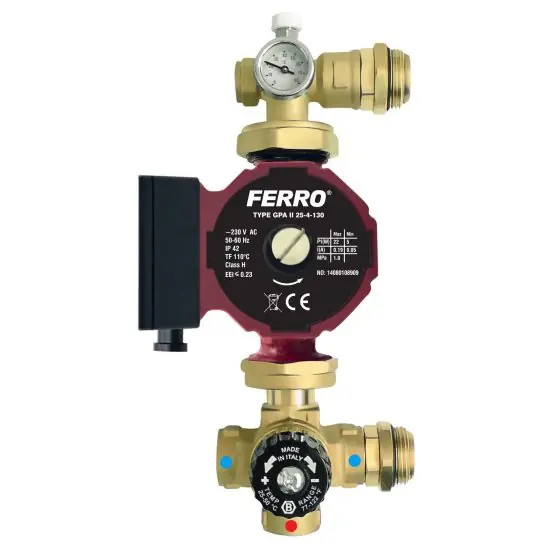 Kit Reglare Temperatura 1" Cu Pompa Gpa Ii 25/40-130, Ferro Reducere