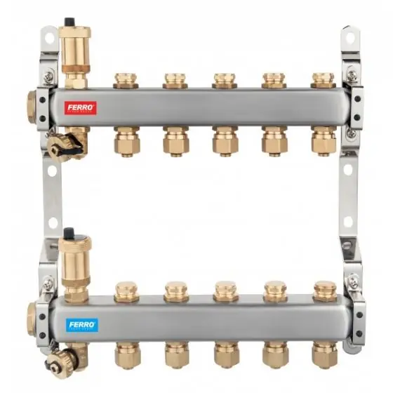 Dist.As.Inox Cu Ventile 12 Cai Racord 16X2 Mm, Ferro Livrare expres