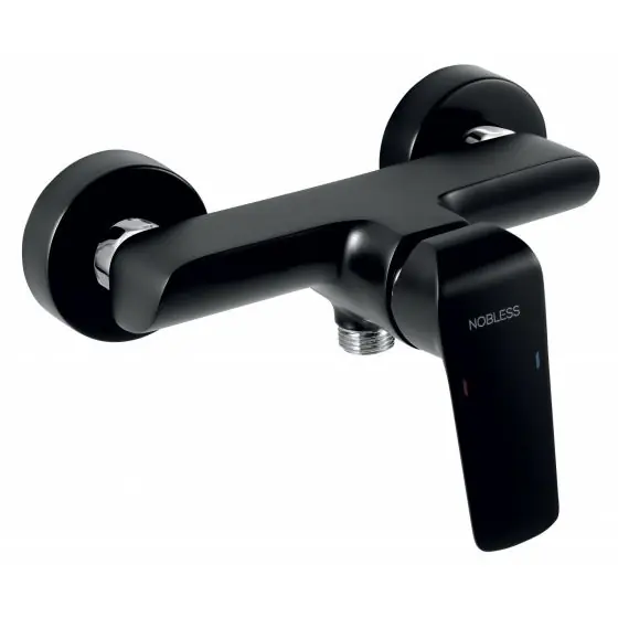 Disponibil imediat Baterie Perete Dus Tina, Negru/Crom Fara Accesorii, Ferro
