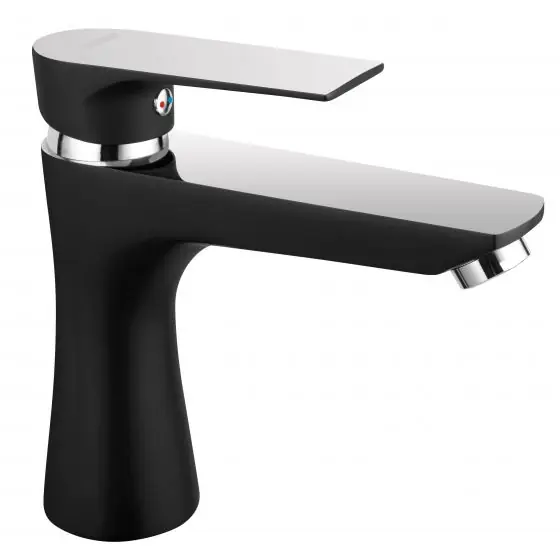 Livrare expres Baterie Stativa Lavoar Square Negru Cu Ventil, Ferro