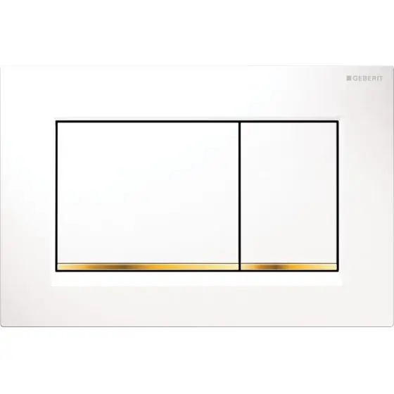Placa Act.Wc Sigma30 Dual Flush Alb/Auriu, Geberit Reducere extra