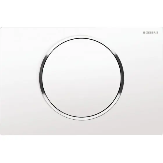 Placa Act.Wc Sigma10 Dual Flush Alb Cromat Lucios, Geberit Plată sigură