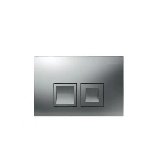 Placa Act.Wc Delta50 Spalare Cu Doua Volume De Apa Cromat Mat, Geberit Nu rata