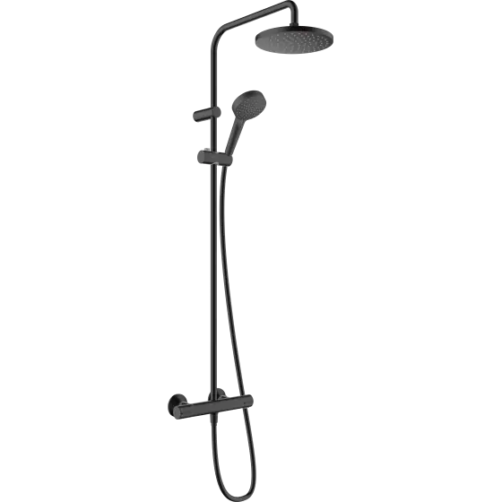 Coloana Dus Cu Termostat Negru Mat, Hansgrohe Vernis Blend 200 Mai ieftin