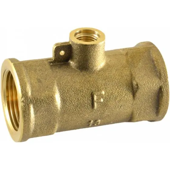 T Alama Redus Pt.Montaj Manometru 3/4"-1/4"-3/4", Ferro Plată securizată