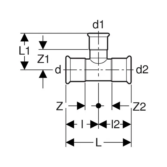 Ofertă limitată Mapress Otel Carbon T Redus 76.1-66.7-76.1, Geberit