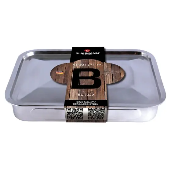 Popular Set tavă de friptură cu grill și capac - BL-3329