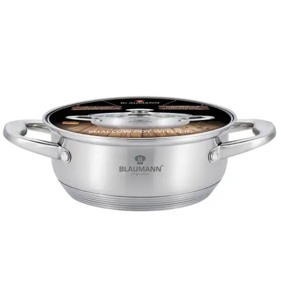 Cratiță joasă cu capac, 28 cm, Satin Gourmet Line - BL-3312 Comandă acum