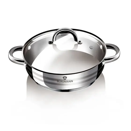 Lichidare de stoc Cratiță joasă cu capac, 22 cm, Gourmet Line - BL-1002A
