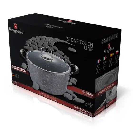 Ultima șansă Cratiță cu capac, 20 cm, Stone Touch Line - BH/1151N
