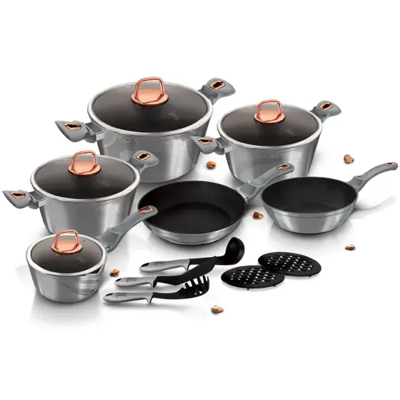 Ofertă Set 15 piese vase de gătit, Colecția Moonlight - BH/6022