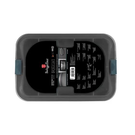 Tavă dreptunghiulară pentru friptură cu capac, aquamarine - BH/7838 Disponibil imediat