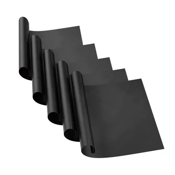 Premium Set 5 bucăți covorașe antiaderente pentru grătar, negru - BH/8651