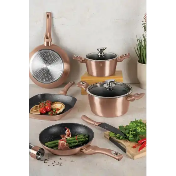 Cratiță cu capac, 30 cm, Metallic Line Rose Gold Edition - BH/6194 Expediere rapidă