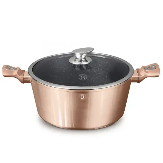 Cel mai bun preț Cratiță cu capac, 28 cm, Metallic Line Rose Gold Edition - BH/1516NN