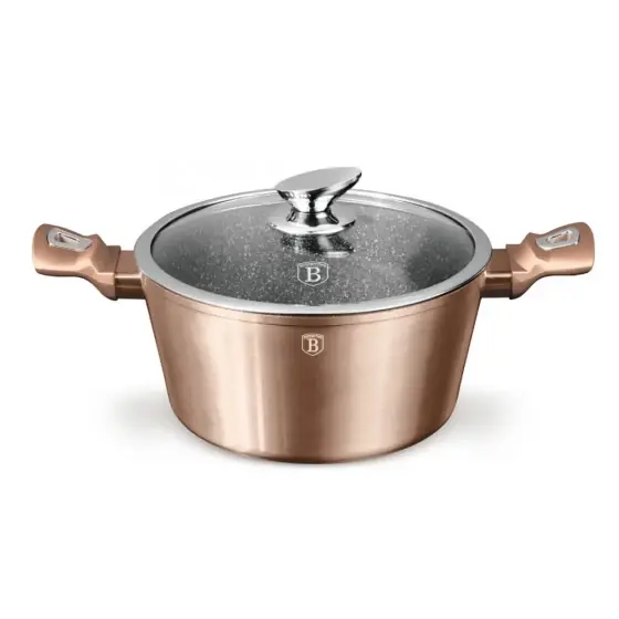 Cratiță cu capac, 24 cm, Metallic Line Rose Gold Edition - BH/1515NN Mai ieftin