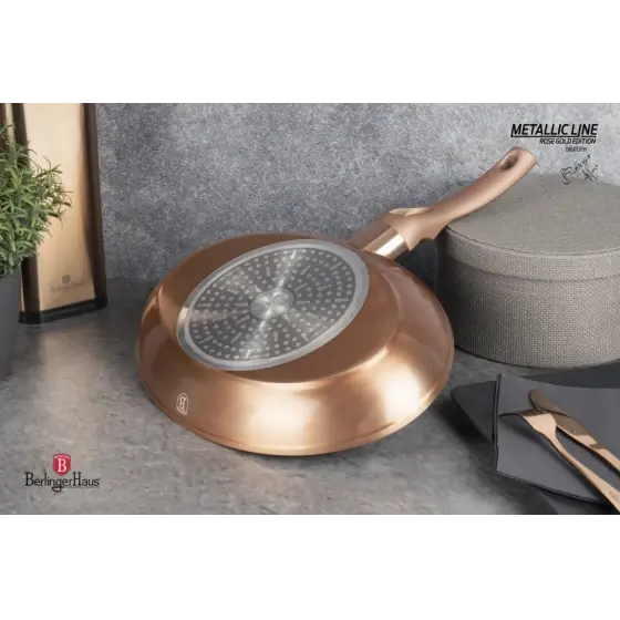 Popular Tigaie pentru pește, 35*25 cm, Metallic Line Rose Gold Edition - BH/7170