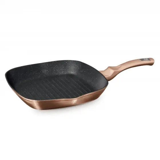 Tigaie grill, 28 cm, Metallic Line Rose Gold Edition - BH/1521WM Ultima șansă
