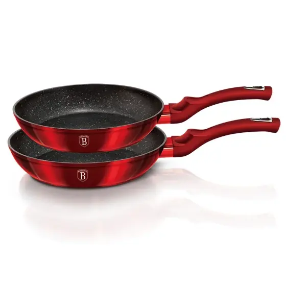 Disponibil imediat Set 2 piese tigăi, Metallic Line Burgundy Edition - BH/1612NF
