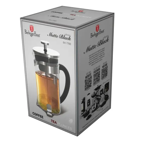 Cafetieră cu presă pentru cafea și ceai, 800 ml, inox - BH/1788 Cumpără online