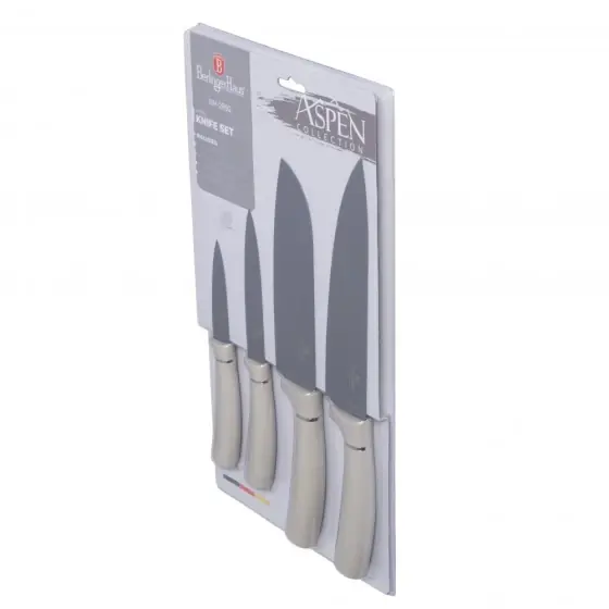 Retur gratuit Set de 4 cuțite, gri mat - BH/2892