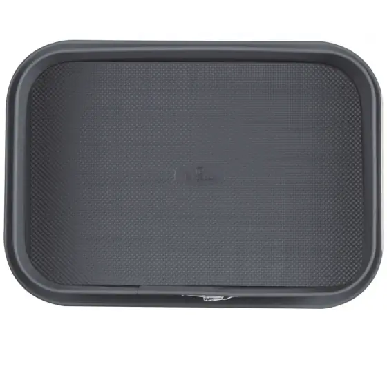 Reducere de preț Tavă dreptunghiulară cu inel detașabil, 39*27 cm, gri mat - BH/7944