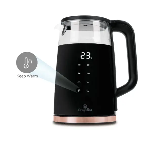 Ieftin Fierbător electric digital, negru-rose gold - BH/9477