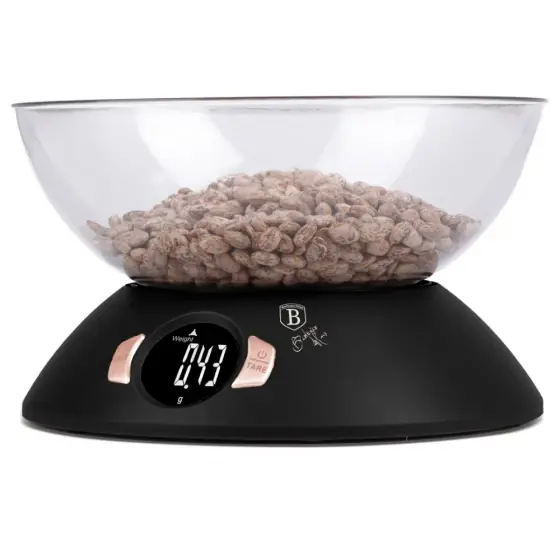 Cântar de bucătărie cu bol, negru-rose gold - BH/9620 Livrare rapidă