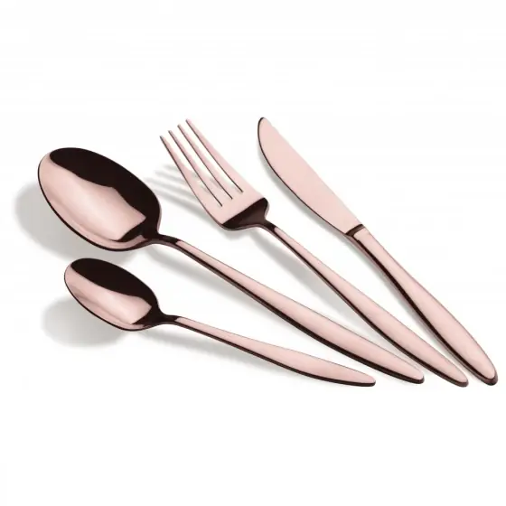 Set tacâmuri 24 piese, lucios, rose gold - BH/3062 Plată securizată
