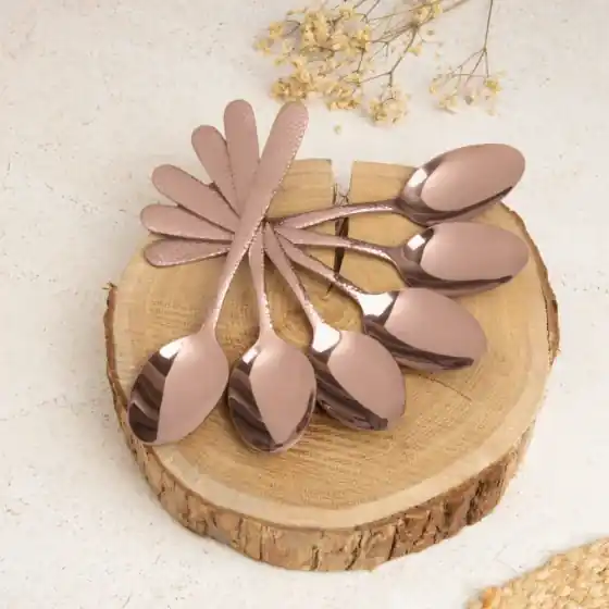 Reducere extra Set tacâmuri 24 piese, oglindă, rose gold - BH/2619NA