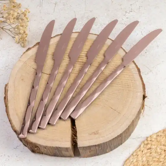 Set tacâmuri 24 piese, oglindă, rose gold - BH/3082 Premium