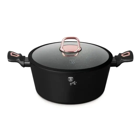 Cratiță cu capac, 28 cm, Colecția Black Rose - BH/1931N Reduceri