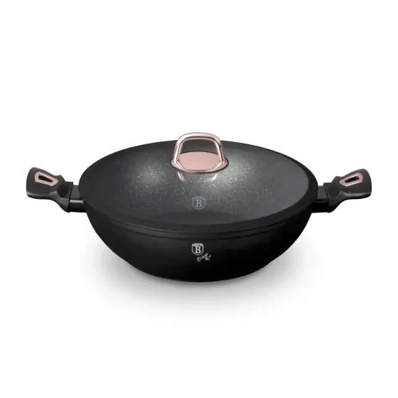 Ofertă de sezon Wok cu capac, 30 cm, colecția Black Rose - BH/7112
