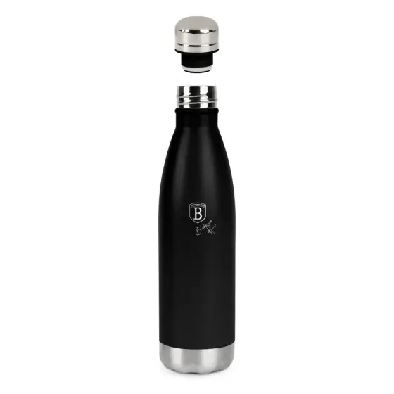 Preț redus Termos, formă de sticlă, 0,5L, negru mat - BH/8624