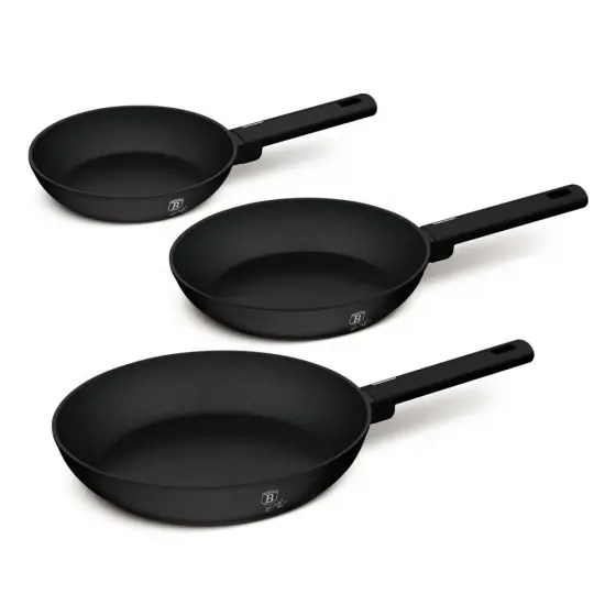 Mai ieftin Set 3 tigăi, Matte Black Collection - BH/8195A
