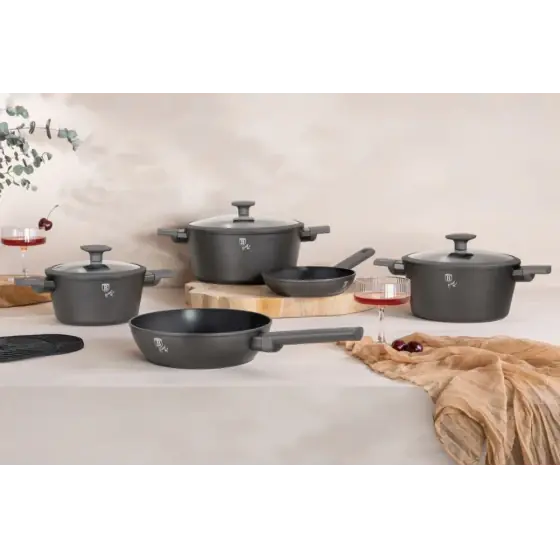 Comandă acum Set oale și tigăi 10 piese, colecția Anthracite - BH/8140N