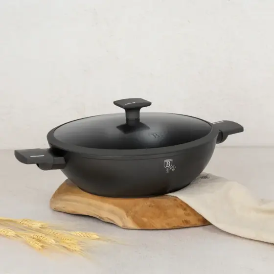 Wok cu capac, 30 cm, Anthracite Collection - BH/8125 Reducere de preț