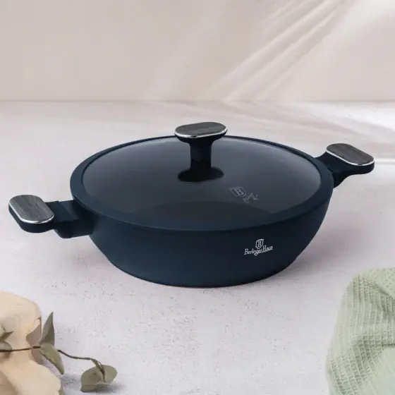 Cratiță joasă cu capac, 28 cm, colecția Deep Sea - BH/8375 Preț mic