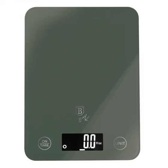 Livrare expres Cântar de bucătărie digital din sticlă, capacitate 5 kg, verde - BH/9758