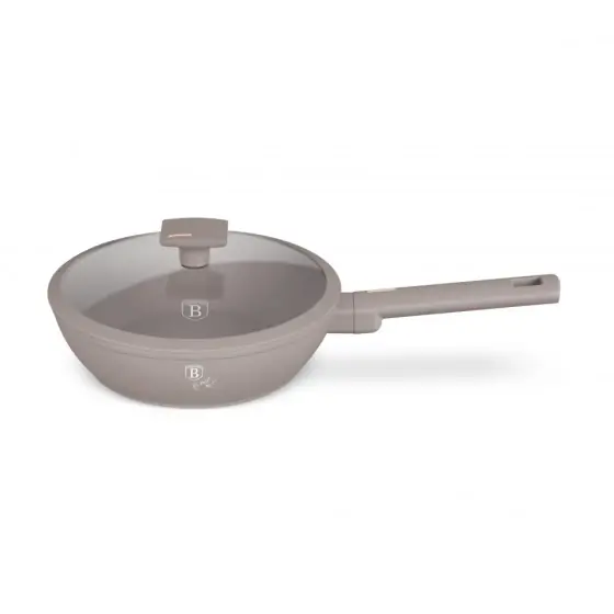 Tigaie adâncă cu capac, 24 cm, Taupe Collection - BH/8092 Ieftin