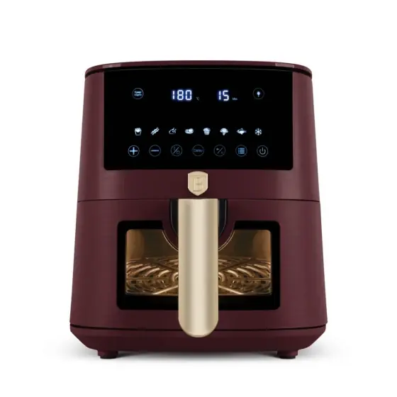 Preferatul clienților Friteuză cu aer, 5 L, fereastră vizibilă, bordeaux mat - BH/9489