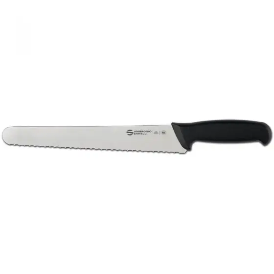 Premium Cutit pentru tort Supra, Ambrogio Sanelli, lama usor curbata, zimtata, (L)410mm