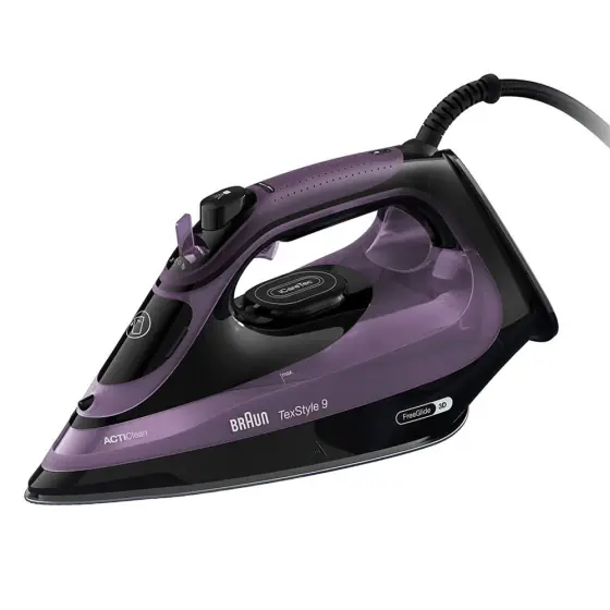 Fier de calcat Braun TexStyle 9, 3100W, 250g/min, 330ml, talpa Eloxal Plus, violet-negru Plată sigură