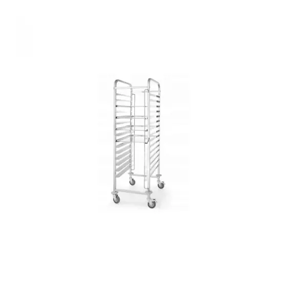 Doar azi Carucior transport profesional pt 15 tavi 60x40 cm, cu roti, HENDI SMART, corp inox