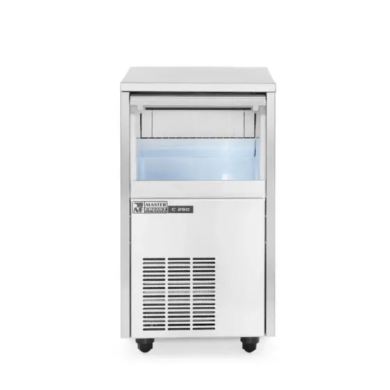 Masina cuburi de gheata, Master Frost & Hendi, otel inoxidabil, 28 kg/24 h, cub forma tip glont / 18 gr, 230 V/385 W, 400x460x(H)670 mm Ofertă specială
