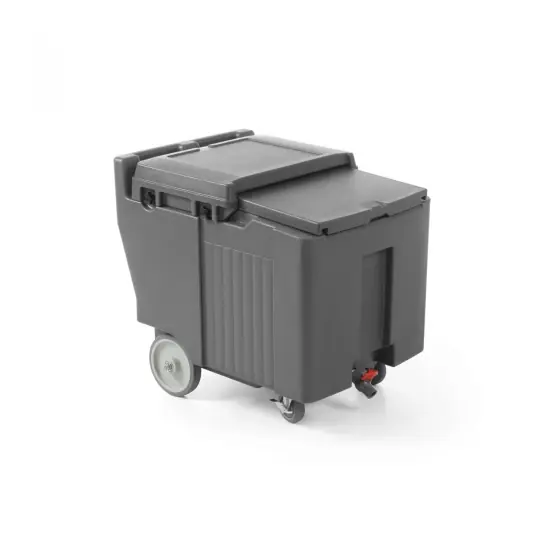 Container termoizolant pentru gheata, 110 lt, echipat cu 4 roti, 585x800x(H)745 mm, Amerbox Preț mic