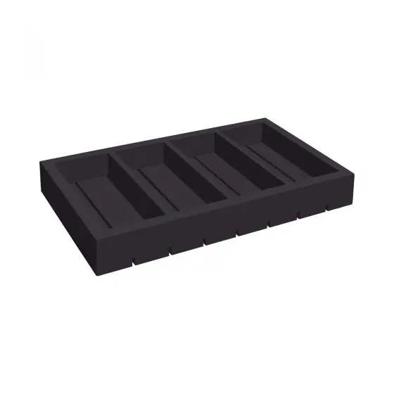 Organizator de tacâmuri din lemn Madeira Black 530x325x65 mm Fine Dine Ofertă de sezon