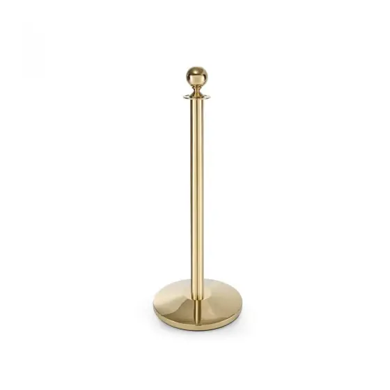 Stalp de delimitare, acces sau ghidare, finisaj tip oglinda, Hendi, Inox, Auriu, diametru baza 360 mm, inaltime stalp 1010 mm Chilipir