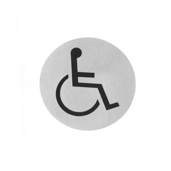 Promoție Semn Hendi pentru usa - Handicap- 75 mm, otel inoxidabil